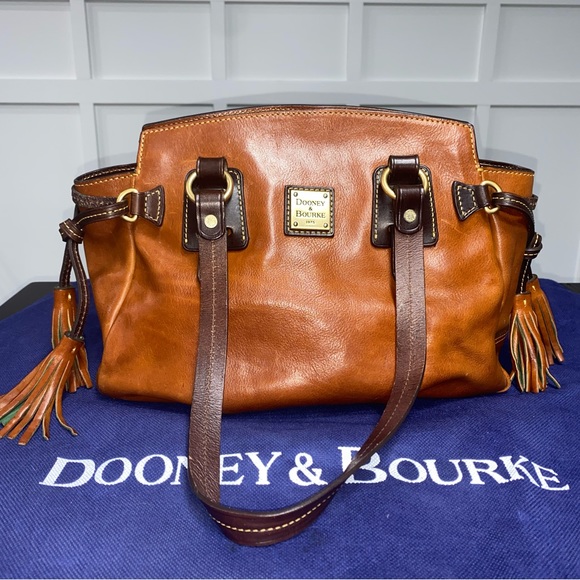 Dooney & Bourke Handbags - Dooney & Bourke Brown and Dark Brown Leather Shoulder Bag